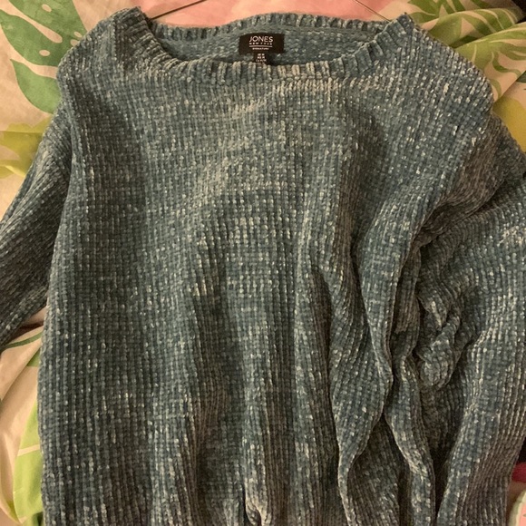 blue velvet sweater - Picture 2 of 6